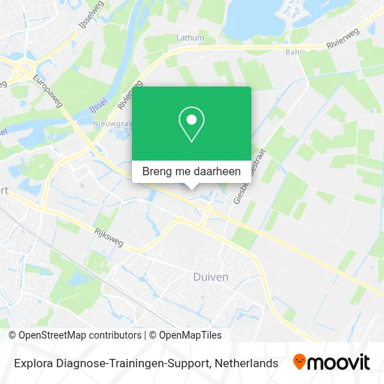 Explora Diagnose-Trainingen-Support kaart
