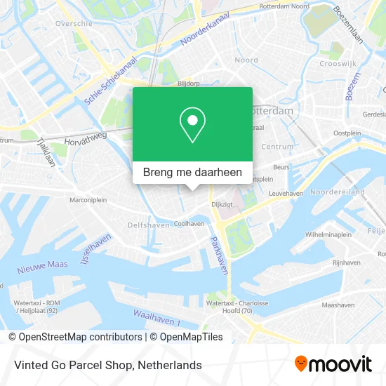 Vinted Go Parcel Shop kaart