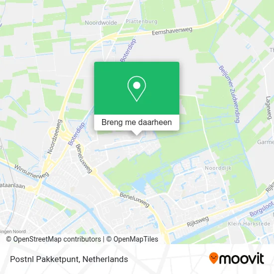 Postnl Pakketpunt kaart