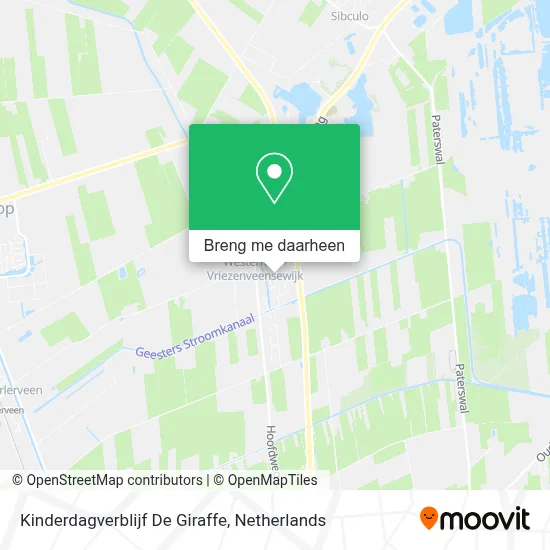 Kinderdagverblijf De Giraffe kaart