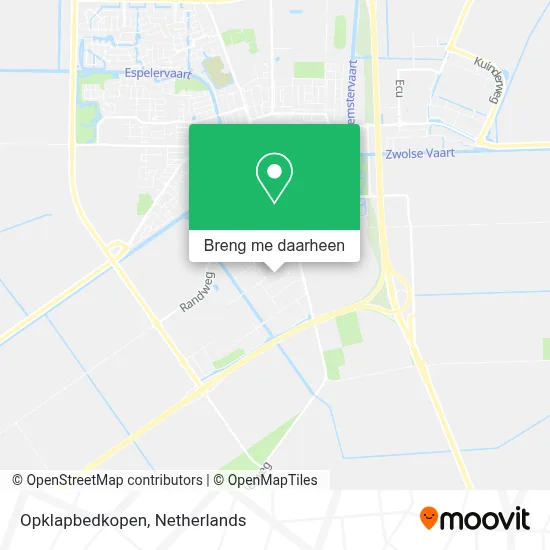 Opklapbedkopen kaart