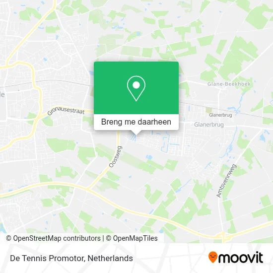 De Tennis Promotor kaart
