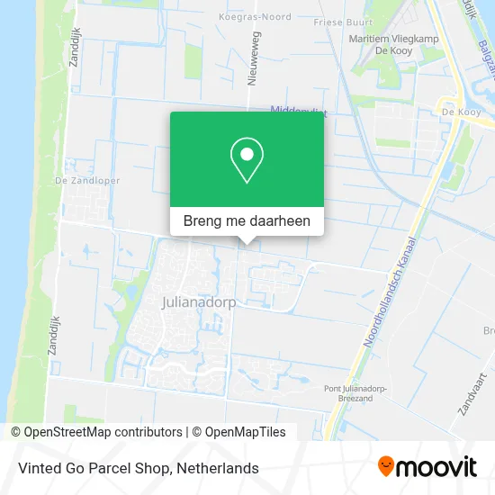 Vinted Go Parcel Shop kaart