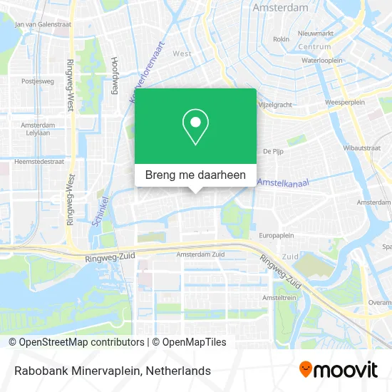Rabobank Minervaplein kaart