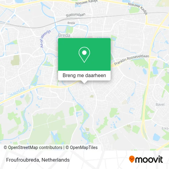 Froufroubreda kaart