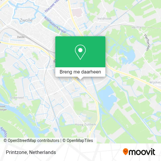 Printzone kaart