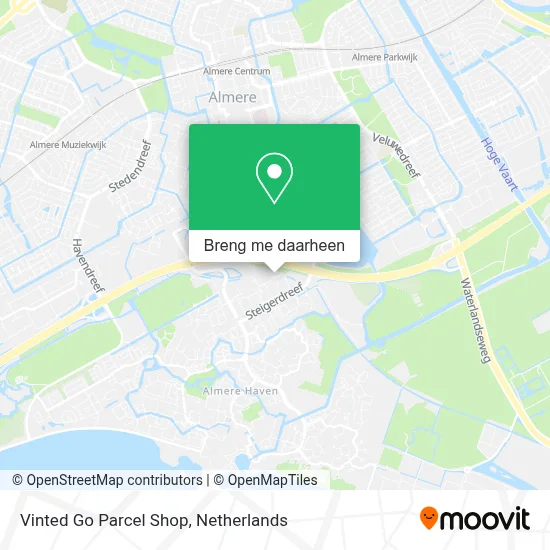 Vinted Go Parcel Shop kaart