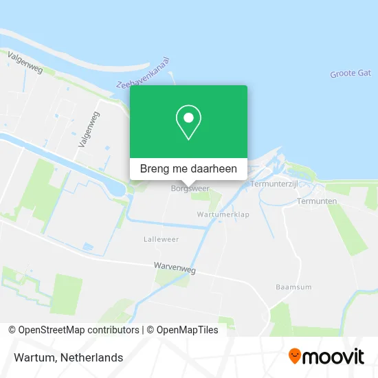 Wartum kaart