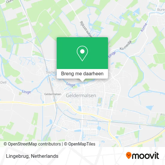 Lingebrug kaart