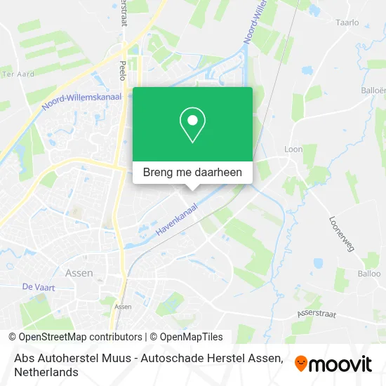 Abs Autoherstel Muus - Autoschade Herstel Assen kaart