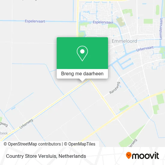 Country Store Versluis kaart