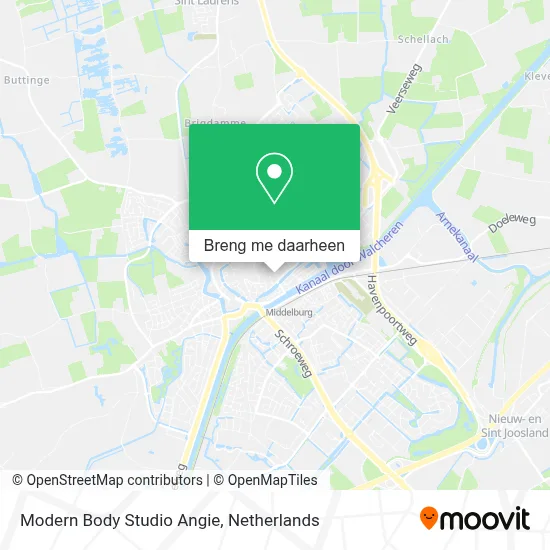 Modern Body Studio Angie kaart