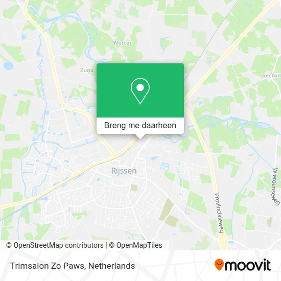 Trimsalon Zo Paws kaart