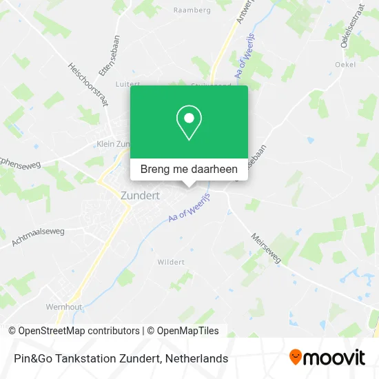 Pin&Go Tankstation Zundert kaart
