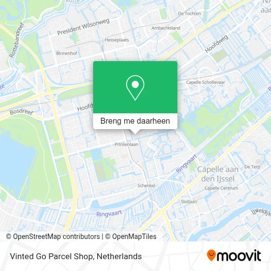 Vinted Go Parcel Shop kaart