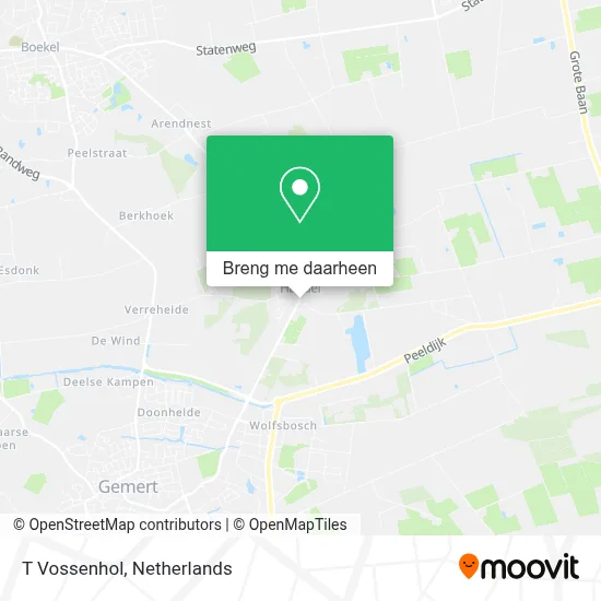 T Vossenhol kaart