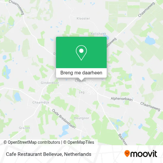 Cafe Restaurant Bellevue kaart