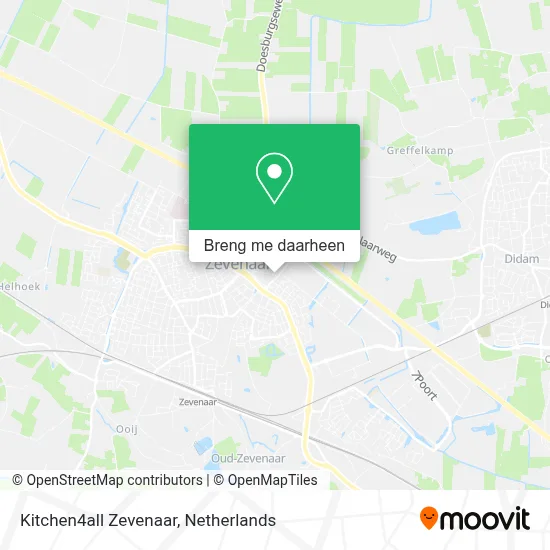 Kitchen4all Zevenaar kaart