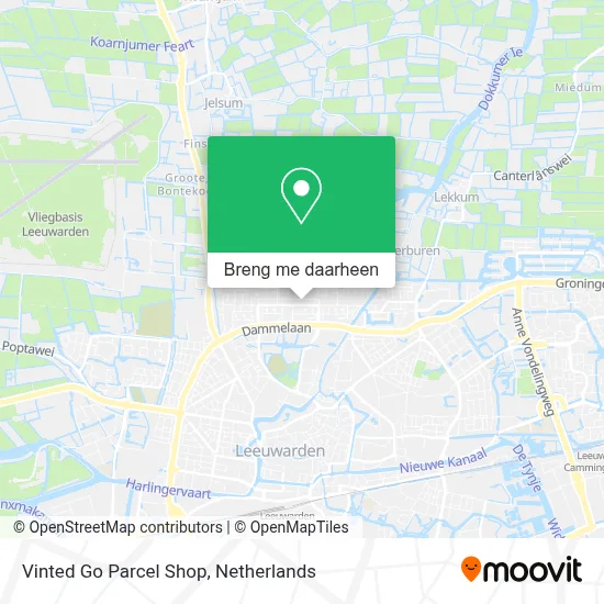 Vinted Go Parcel Shop kaart