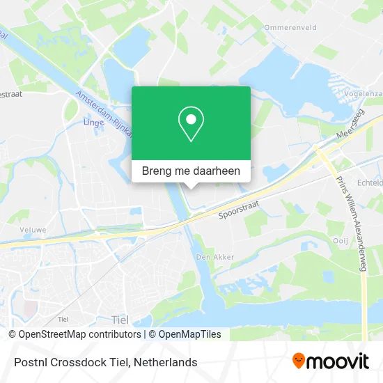 Postnl Crossdock Tiel kaart