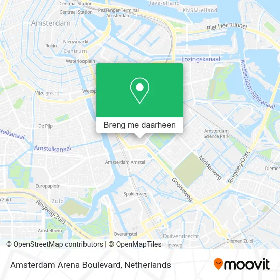 Amsterdam Arena Boulevard kaart