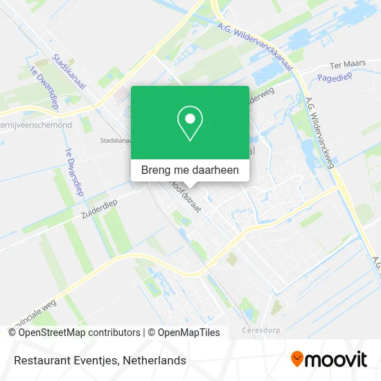 Restaurant Eventjes kaart