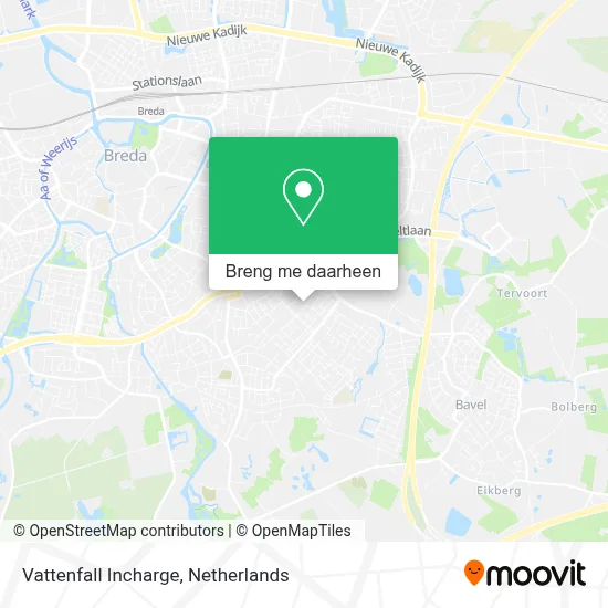 Vattenfall Incharge kaart