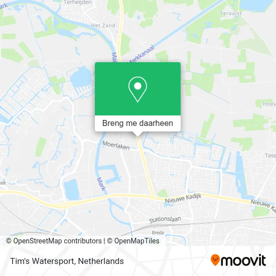 Tim's Watersport kaart