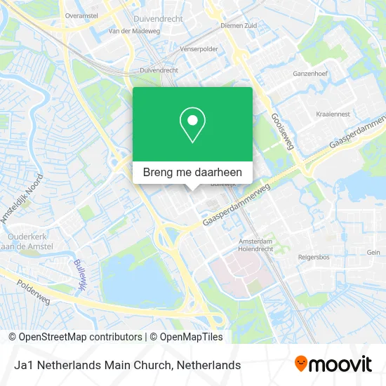Ja1 Netherlands Main Church kaart