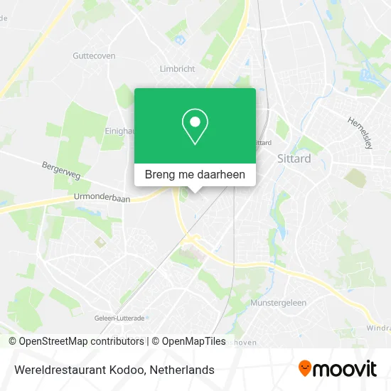 Wereldrestaurant Kodoo kaart