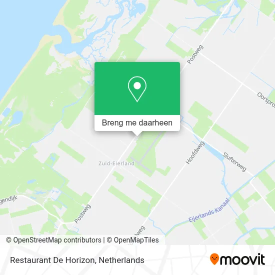 Restaurant De Horizon kaart