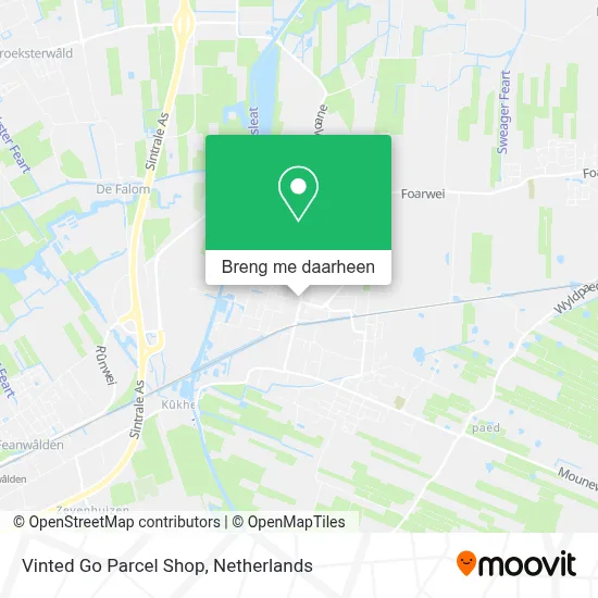 Vinted Go Parcel Shop kaart