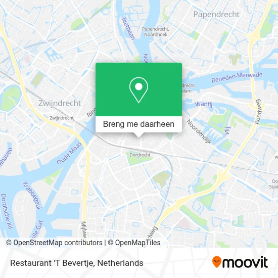 Restaurant 'T Bevertje kaart