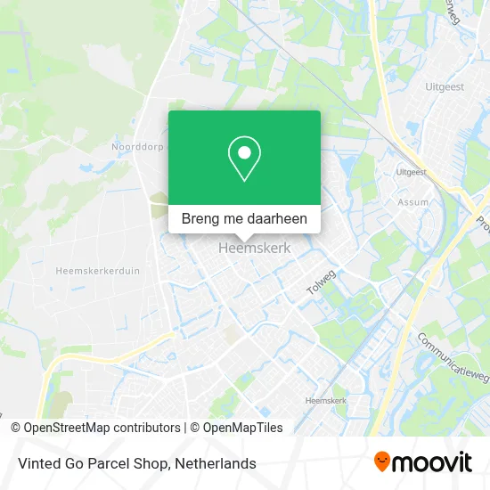Vinted Go Parcel Shop kaart