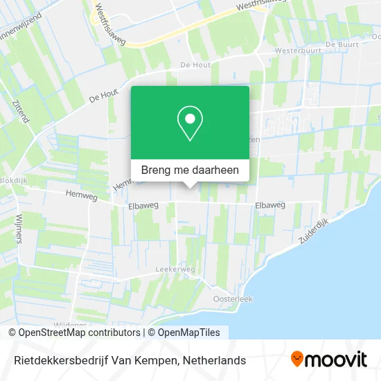 Rietdekkersbedrijf Van Kempen kaart