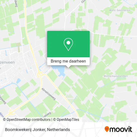 Boomkwekerij Jonker kaart