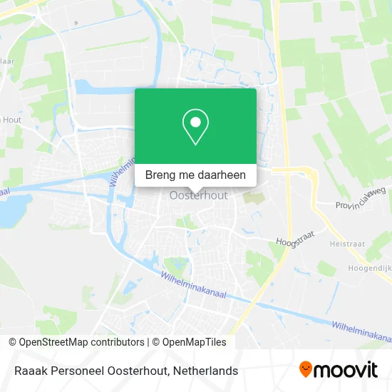 Raaak Personeel Oosterhout kaart