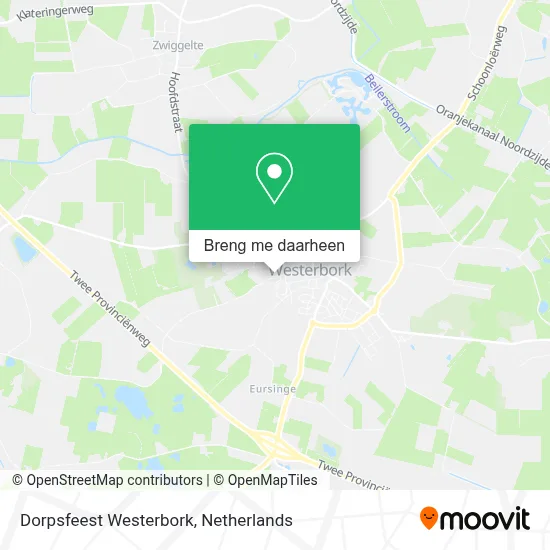 Dorpsfeest Westerbork kaart