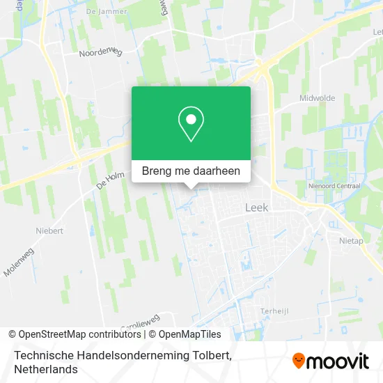Technische Handelsonderneming Tolbert kaart