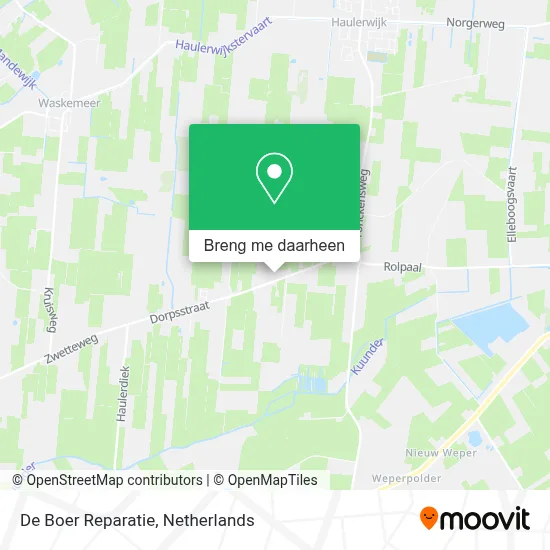 De Boer Reparatie kaart