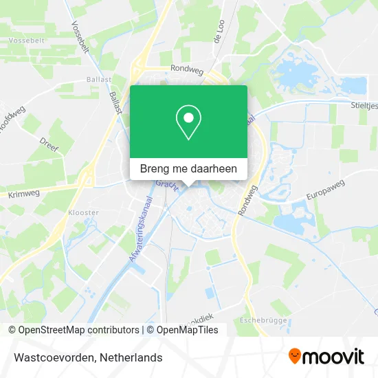 Wastcoevorden kaart