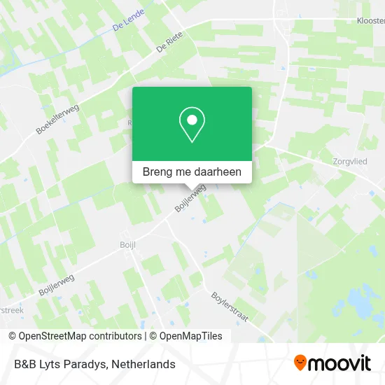 B&B Lyts Paradys kaart