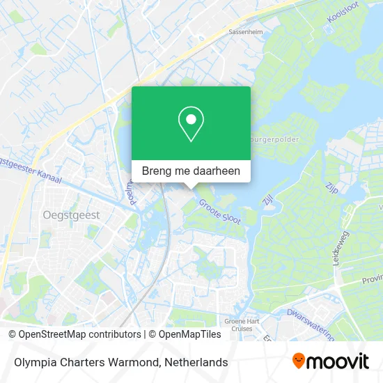 Olympia Charters Warmond kaart