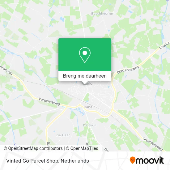 Vinted Go Parcel Shop kaart