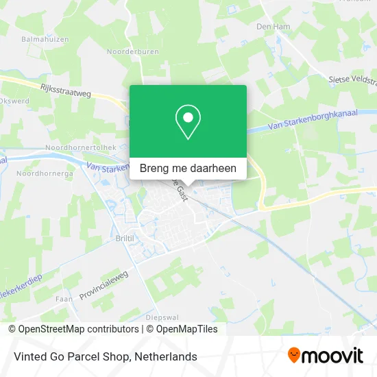 Vinted Go Parcel Shop kaart