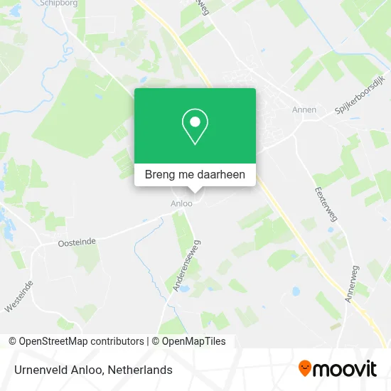 Urnenveld Anloo kaart