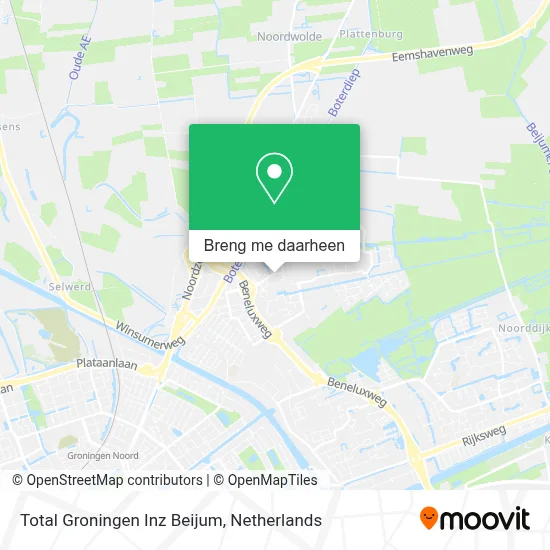 Total Groningen Inz Beijum kaart