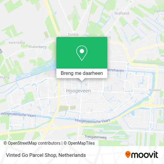 Vinted Go Parcel Shop kaart