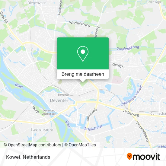 Kowet kaart