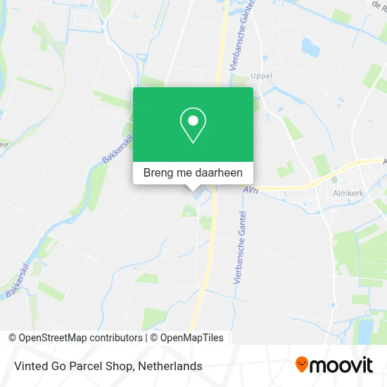 Vinted Go Parcel Shop kaart
